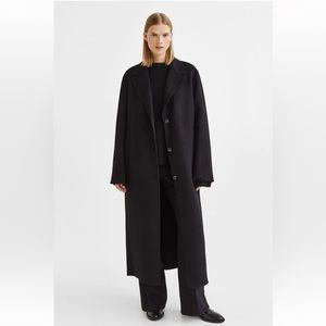 H&M double face wool blend black coat
